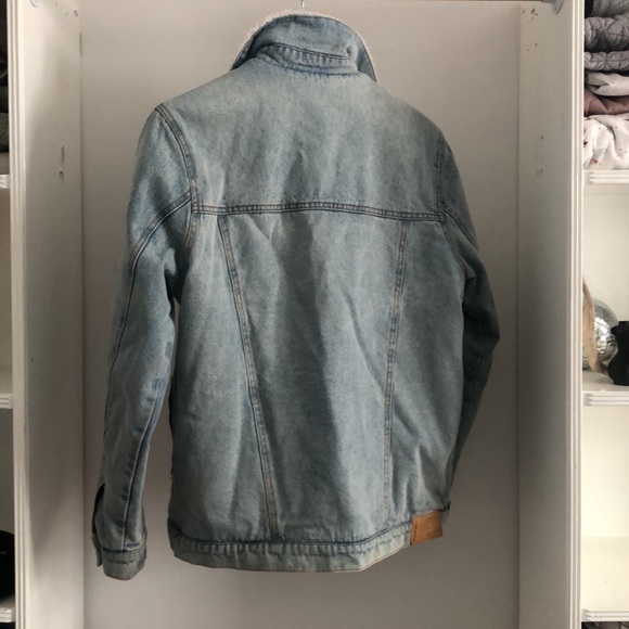 Frank & Oak Fleece Sherpa Lined Denim Jacket - Picture 6 of 6